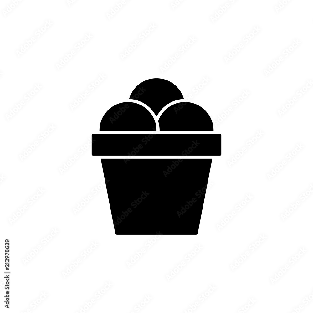 Poster frozen balls icon. element of ice cream icon for mobile concept and web apps. glyph stylefrozen ball