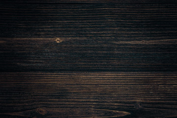 Fototapeta premium Close up of dark brown wood texture with natural striped pattern background