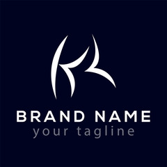 KR Initial Letter Logo vector element. KR Initial Logo Template