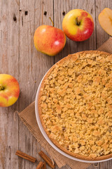 Crumble apple cake.