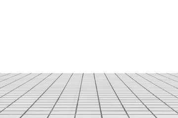 Fototapeta premium Stone tile floor and white blank space background