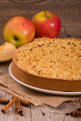 Crumble apple cake.