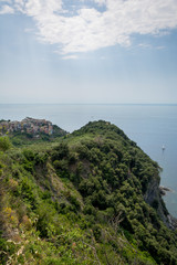 Vertical View of the Coastline on the Sea between Corniglia and Vernazza.