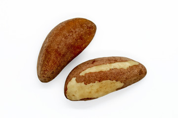 Brazil nuts on white background-1