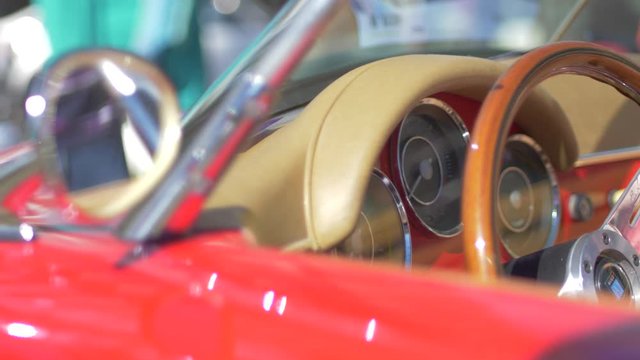 Close up shot of a old Porsche 911 in crispy red. Shot on GH5 @4K