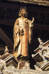 Obraz premium Temple of Thailand, Sanctuary of Truth, (Prasat Sut Ja-Tum)