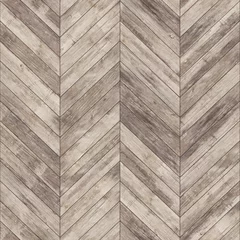 Washable wall murals Wooden texture Seamless wood parquet texture (chevron old)