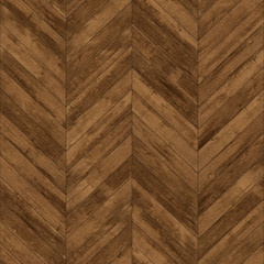 Seamless wood parquet texture (chevron dark brown)