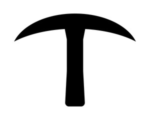 hoe construction repair fix engineering tool equipment image vector icon logo silhouette