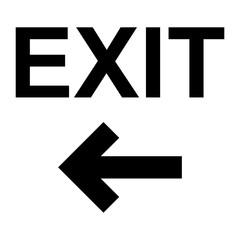 exit sign turn left