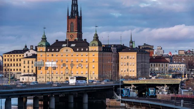 4K Timelapse of Stockholm at Day Sweden Scandinavia