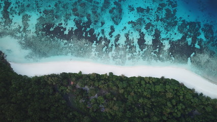 Aerial photo of coast, beach and sea 