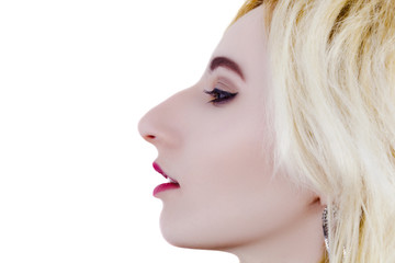 Profile of the girl blonde