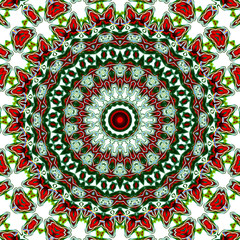 Colorful digital art, Oriental pattern, geometric texture, Mystical motif,  Abstract background, Fantastic design. 