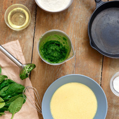 ingredients cooking healthy spinach pancakes gluten free recipe