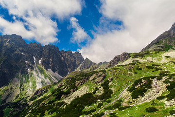 Naklejka na ściany i meble Beautiful mountain landscape High tatras mountains Slovakia