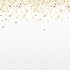 Stock vector illustration gold confetti isolated on a transparent background. EPS10 - 212997429