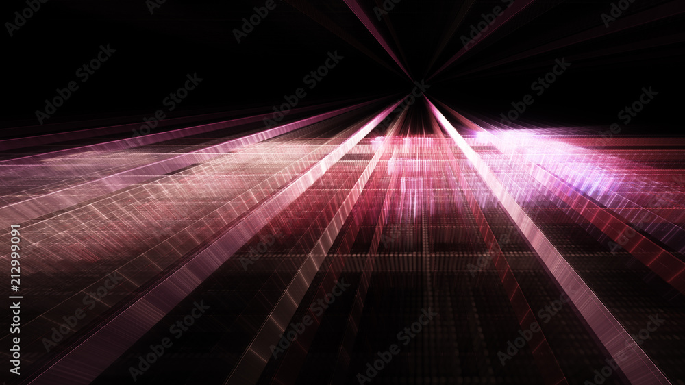 Poster abstract violet background element on black. regular dots and grids pattern. perspective composition