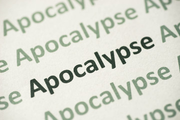 Obraz premium word Apocalypse printed on paper macro