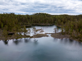 Lakes in forest