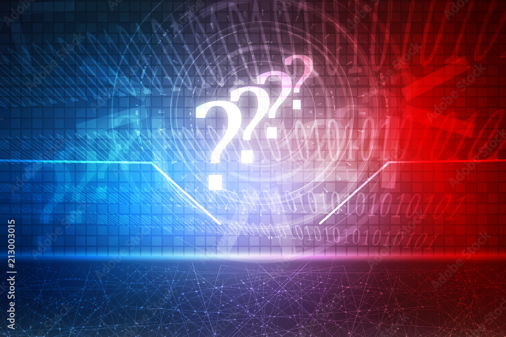 Poster 2d rendering question mark