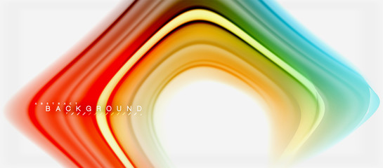 Rainbow fluid colors abstract background twisted liquid design, colorful marble or plastic wavy texture backdrop, multicolored template for business or technology presentation or web brochure cover