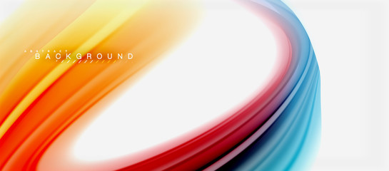 Rainbow fluid colors abstract background twisted liquid design, colorful marble or plastic wavy texture backdrop, multicolored template for business or technology presentation or web brochure cover