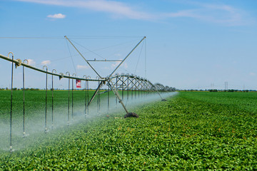 Irrigation of fields. Automatic irrigation systems for fields
