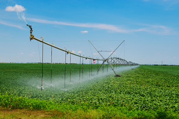 Irrigation of fields. Automatic irrigation systems for fields