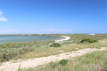 plage de l'étang de vic, sud de la france