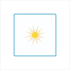 Weather icon. Suny day sign