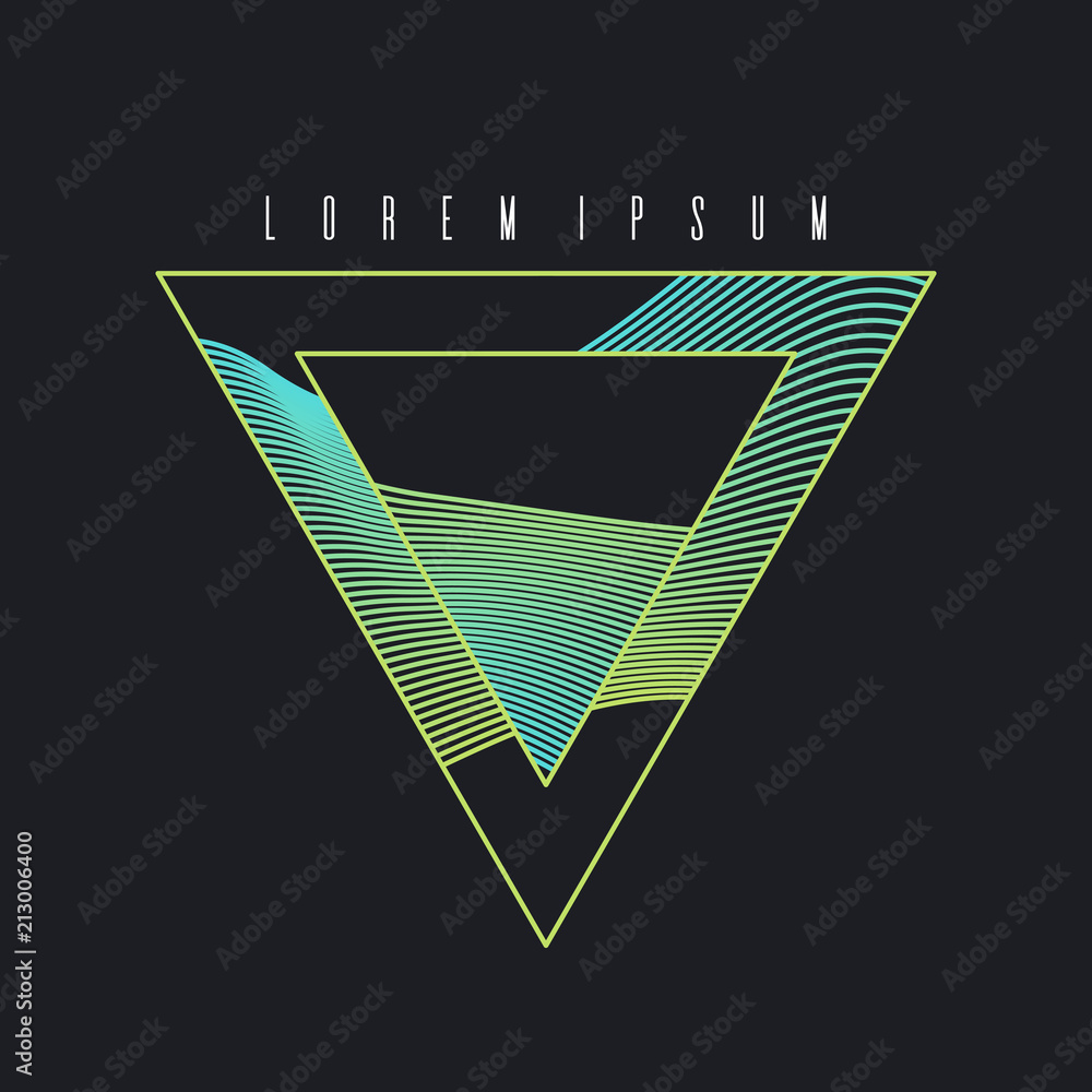 Poster vector abstract background with dynamic waves.