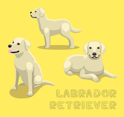 Dog Labrador Retriever Cartoon Vector Illustration