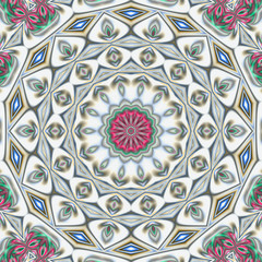 Colorful digital art, Oriental pattern, geometric texture, Mystical motif,  Abstract background, Fantastic design. 