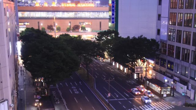 仙台駅前　タイムラプス2
