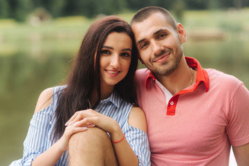A guy and a girl enjoy each other in a romantic atmosphere