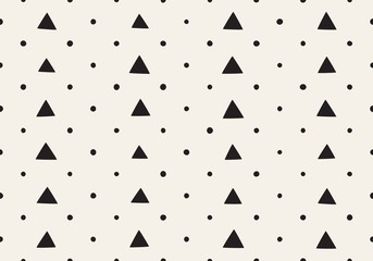 Seamless monochrome pattern with triangles - 213013876