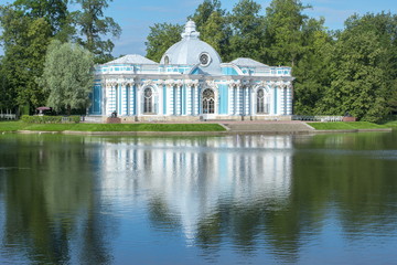 Grotto pavilion in Catherine park in summer, Tsarskoe Selo, St. Petersburg, Russia