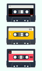 Audiocassette close-up different