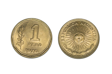 Moneda de 1 peso argentino de 1976