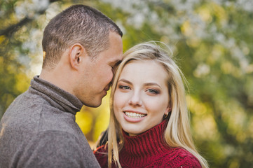 Fototapeta premium A big portrait of a happy couple in love 1481.