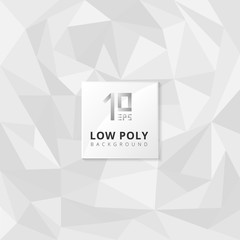 Fototapeta premium Streszczenie tekstura low poly szary trójkąty kształt losowy wzór na białym tle.
