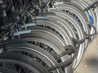 Fototapeta na wymiar Bike wheels and rims
