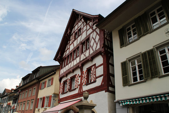 Ein Fachwerkhaus in Stein am Rhein