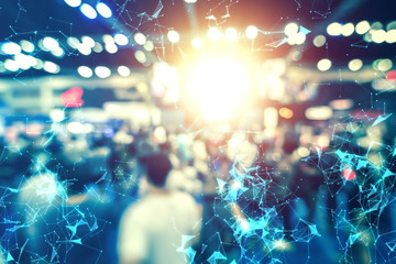 abstract blurred event with people for background