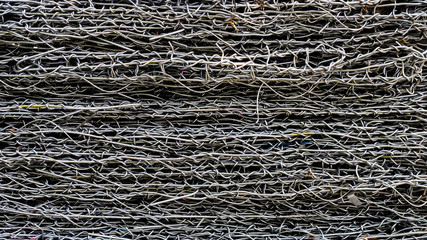 Pile of barbed wire for background, wallpaper