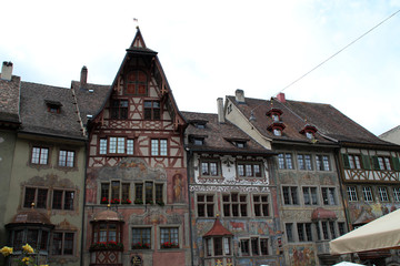 Der Rathausplatz in Stein am Rhein