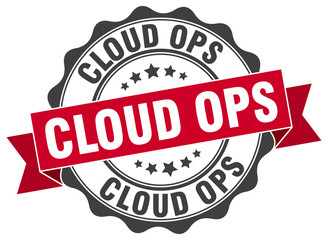 Obraz premium cloud ops stamp. sign. seal