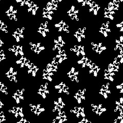 Military camouflage seamless pattern black and white colors