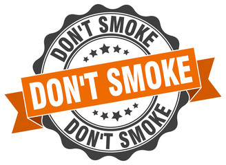 don't smoke stamp. sign. seal